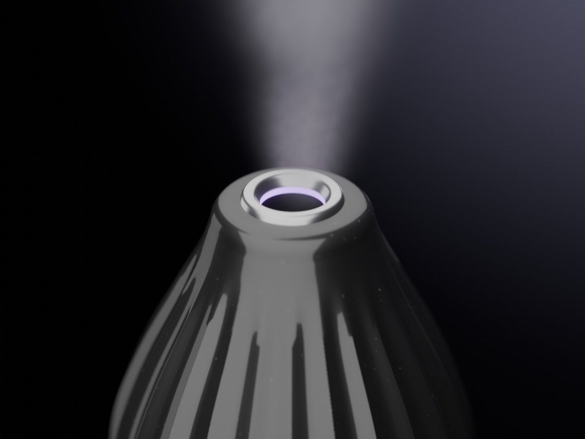 The platinum outlet with mist rising from it